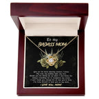 To My Badass Mom You are My Rock Love Knot Necklace