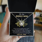 To My Badass Mom You are My Rock Love Knot Necklace