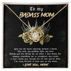 To My Badass Mom You are My Rock Love Knot Necklace