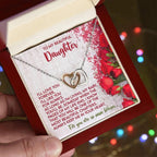 To My Beautiful Daughter You are in my Heart Forever - Interlocking Hearts Necklace