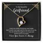 To My Beautiful Girlfriend Forever Love Pendant Necklace