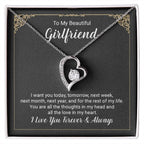 To My Beautiful Girlfriend Forever Love Pendant Necklace