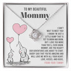 To My Beautiful Mommy - Love Me With All Your Heart - Love Knot Necklace