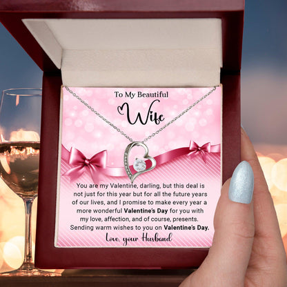 To My Beautiful Wife I Promise You Forever Love Pendant Necklace - Mallard Moon Gift Shop