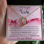 To My Beautiful Wife I Promise You Forever Love Pendant Necklace