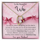 To My Beautiful Wife I Promise You Forever Love Pendant Necklace