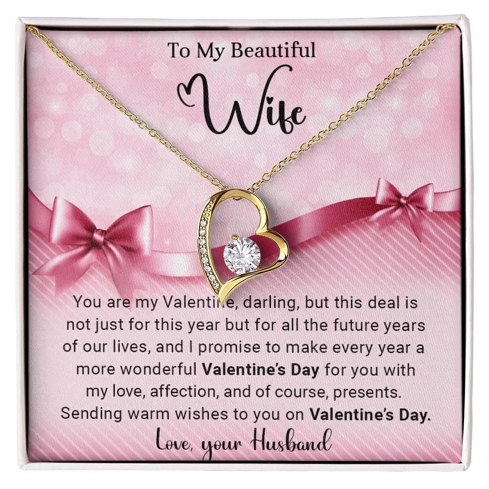 To My Beautiful Wife I Promise You Forever Love Pendant Necklace