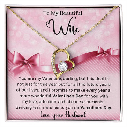 To My Beautiful Wife I Promise You Forever Love Pendant Necklace - Mallard Moon Gift Shop