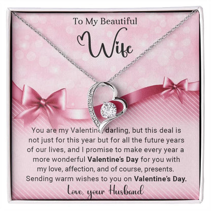 To My Beautiful Wife I Promise You Forever Love Pendant Necklace - Mallard Moon Gift Shop