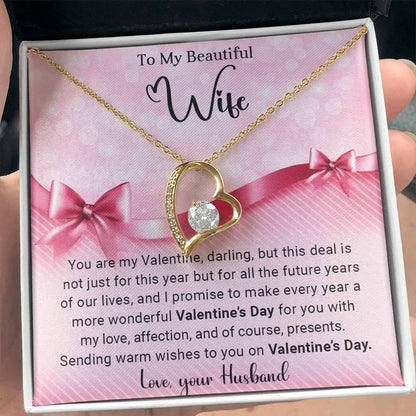 To My Beautiful Wife I Promise You Forever Love Pendant Necklace - Mallard Moon Gift Shop