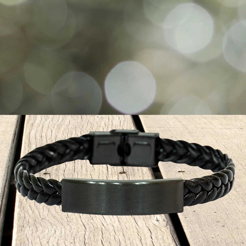 To My Bestie Gifts, Never give up no matter what, Inspirational Bestie Braided Leather Bracelet, Encouragement Birthday Christmas Unique Gifts For Bestie