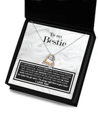 To My Bestie, You've Been My Sunshine Heart Pendant Necklace