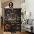 To My Bonus Daughter My Love Will Follow You Personalized Heirloom Woven Blanket