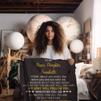 To My Bonus Daughter My Love Will Follow You Personalized Heirloom Woven Blanket