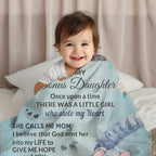 To My Bonus Daughter, You bring me Hope and Joy Heirloom Woven Blanket
