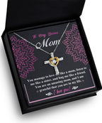 To My Bonus Mom - I am Grateful You Are In My Life - Cross Pendant Necklace