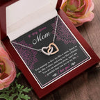To My Bonus Mom - I am Grateful You Are in My Life - Interlocking Hearts Pendant Necklace