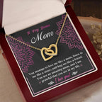 To My Bonus Mom - I am Grateful You Are in My Life - Interlocking Hearts Pendant Necklace