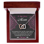 To My Bonus Mom - I am Grateful You Are in My Life - Interlocking Hearts Pendant Necklace
