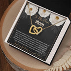 To My Bonus Mom Thank You for Loving Me as Your Own Hearts Pendant Necklace