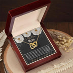To My Bonus Mom Thank You for Loving Me as Your Own Hearts Pendant Necklace