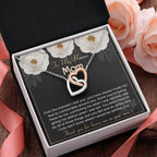To My Bonus Mom Thank You for Loving Me as Your Own Hearts Pendant Necklace