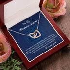 To My Bonus Mom - You Were There When I Needed You Interlocking Hearts Pendant Necklace
