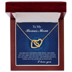 To My Bonus Mom - You Were There When I Needed You Interlocking Hearts Pendant Necklace