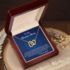 To My Bonus Mom - You Were There When I Needed You Interlocking Hearts Pendant Necklace