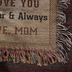 To My Bonus Son, Whisper Back, I am the Storm Heirloom Keepsake Woven Blanket
