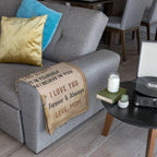 To My Bonus Son, Whisper Back, I am the Storm Heirloom Keepsake Woven Blanket