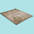To My Bonus Son, Whisper Back, I am the Storm Heirloom Keepsake Woven Blanket