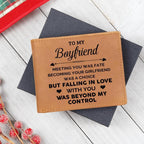 To My Boyfriend Meeting You Was Fate Genuine Cowhide Leather Wallet