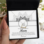 To My Boyfriend's Mom Thank You for Raising Such an Amazing Man Heart Pendant Necklace