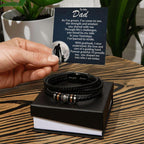 To My Dad, You Have Shaped Me Into Who I Am Today Braided Leather Bracelet