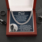 To My Dad - You Stood By My Side - Cuban Necklace