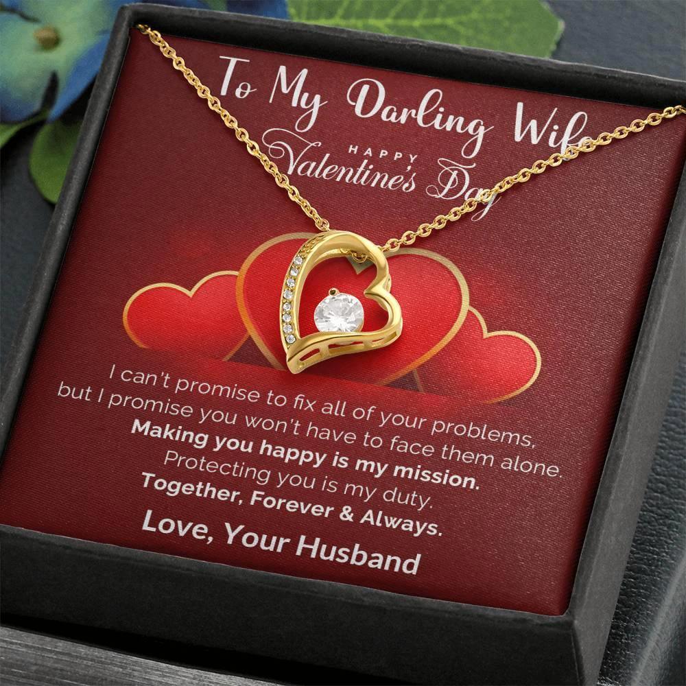 To My Darling Wife Making You Smile is my Mission Forever Love Pendant Necklace
