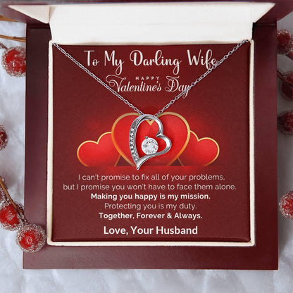 To My Darling Wife Making You Smile is my Mission Forever Love Pendant Necklace - Mallard Moon Gift Shop