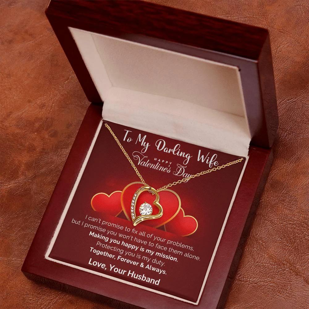 To My Darling Wife Making You Smile is my Mission Forever Love Pendant Necklace