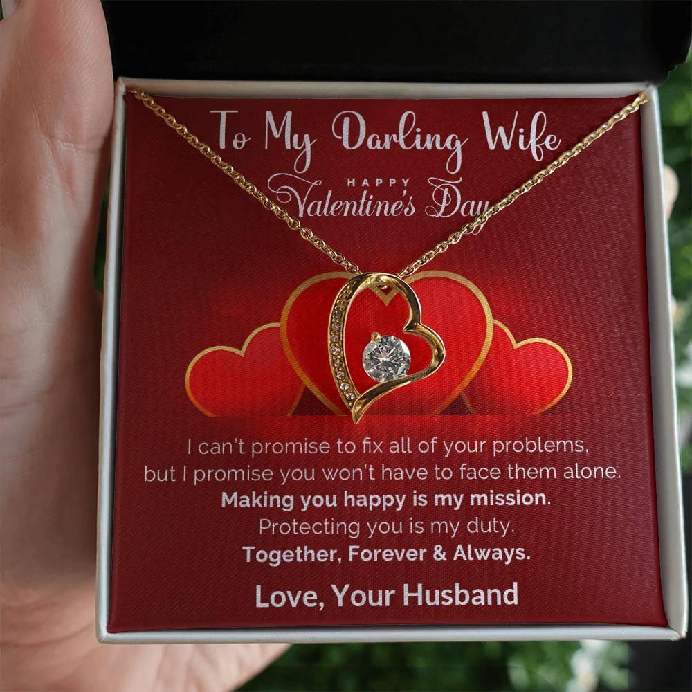 To My Darling Wife Making You Smile is my Mission Forever Love Pendant Necklace