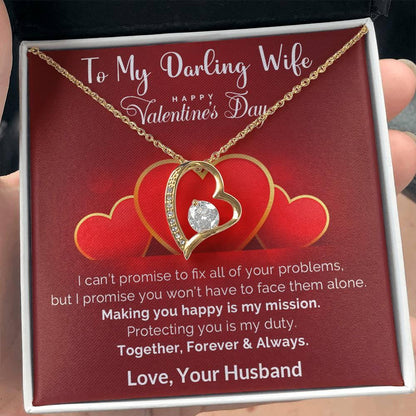 To My Darling Wife Making You Smile is my Mission Forever Love Pendant Necklace - Mallard Moon Gift Shop