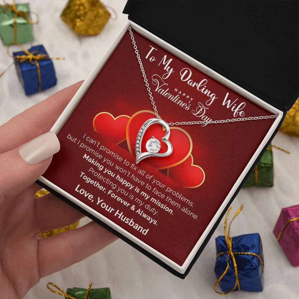 To My Darling Wife Making You Smile is my Mission Forever Love Pendant Necklace