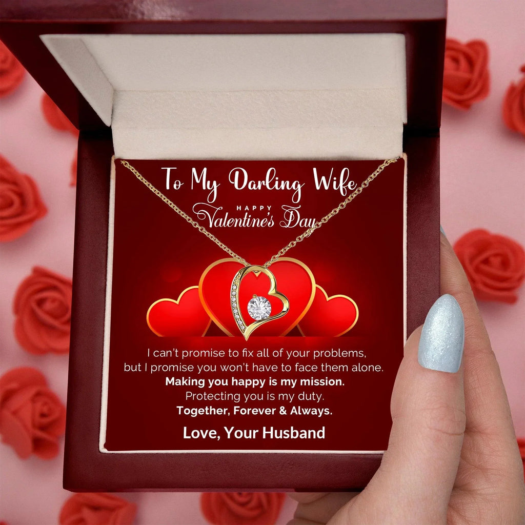 To My Darling Wife Making You Smile is my Mission Forever Love Pendant Necklace