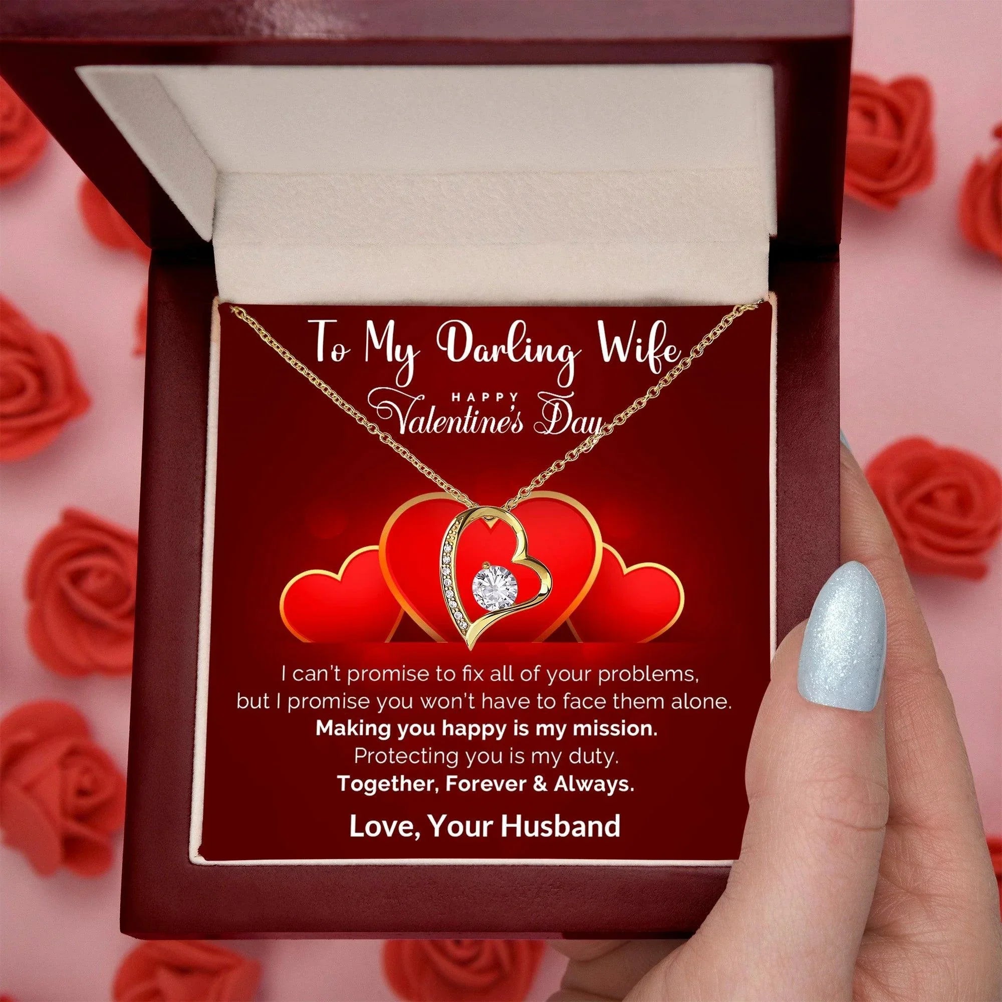 To My Darling Wife Making You Smile is my Mission Forever Love Pendant Necklace