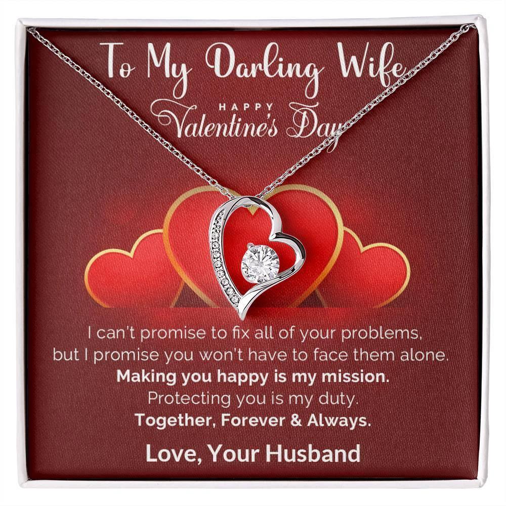 To My Darling Wife Making You Smile is my Mission Forever Love Pendant Necklace