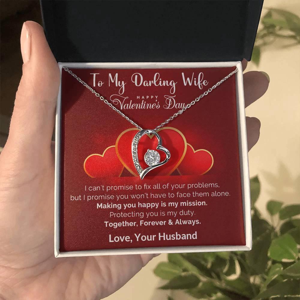To My Darling Wife Making You Smile is my Mission Forever Love Pendant Necklace