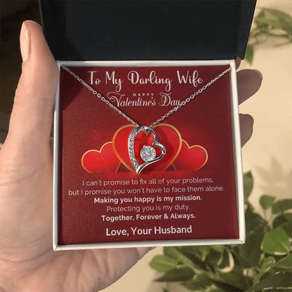 To My Darling Wife Making You Smile is my Mission Forever Love Pendant Necklace - Mallard Moon Gift Shop