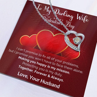 To My Darling Wife Making You Smile is my Mission Forever Love Pendant Necklace - Mallard Moon Gift Shop