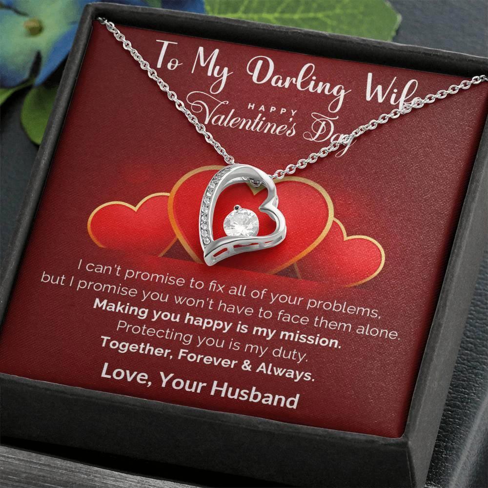 To My Darling Wife Making You Smile is my Mission Forever Love Pendant Necklace