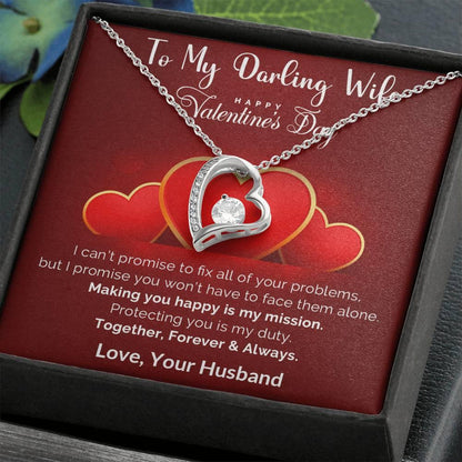 To My Darling Wife Making You Smile is my Mission Forever Love Pendant Necklace - Mallard Moon Gift Shop